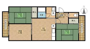エクレールたちばな【3階】の間取り