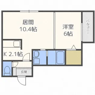 北海道札幌市中央区大通西22【マンション】の間取り