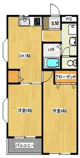 シャルマンハイツ上里【2階】の間取り