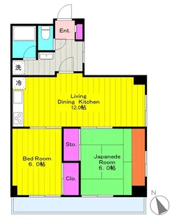 ドミール生田【4階】の間取り