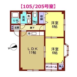 ボヌール・ロジュマンTK【2階】の間取り