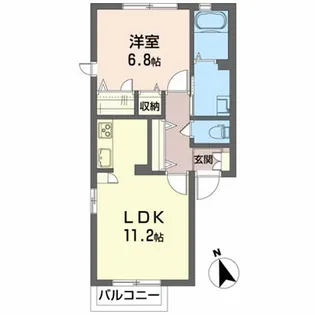 シャーメゾン・アヴァンセ【1階】の間取り