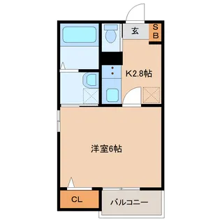 レピュート薬師堂【1階】の間取り
