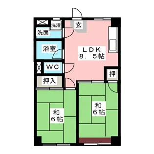 コーポカネヒラ【1階】の間取り