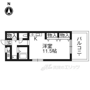 ニューシャトー西洞院【5階】の間取り