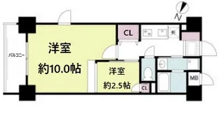 コスモリード神戸三宮【2階】の間取り