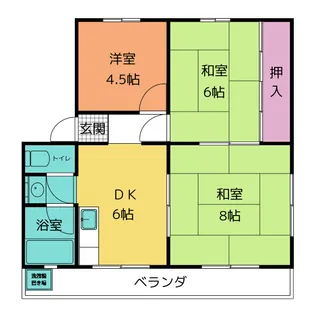 サンビラ住吉【1階】の間取り