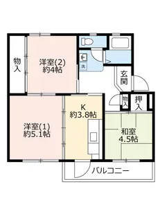 UR鈴蘭台第一【1階】の間取り