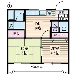 ルミエール本宿弐番館【1階】の間取り