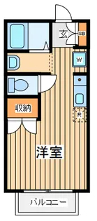 コーポ道中坂2【2階】の間取り