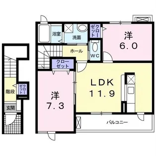 グランベルメゾン【2階】の間取り