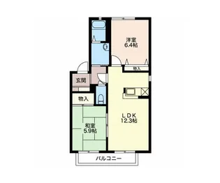 ハイツ明日香【2階】の間取り