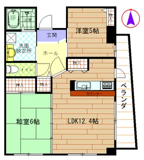 ラフィネ久が原【5階】の間取り
