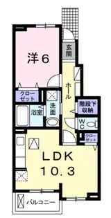 エスペランサ白国III【1階】の間取り
