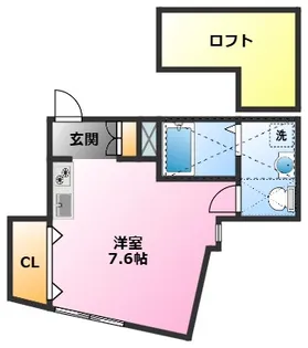 ルルーディ元住吉【1階】の間取り