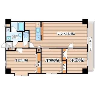 ラ・トゥール【5階】の間取り
