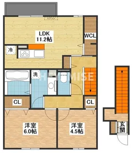 D-カヴァデール【2階】の間取り