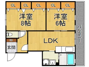 常吉マンション【2階】の間取り