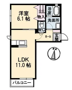 フェリーク東古松【2階】の間取り