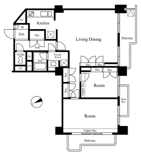 南青山高樹町ハイツ【9階】の間取り