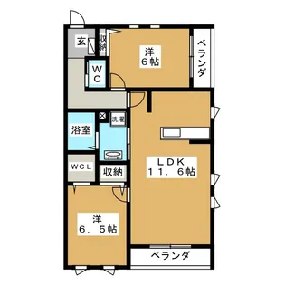 ヒルズコート【1階】の間取り