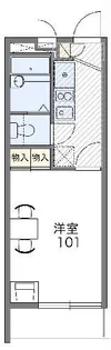 レオパレスヴィクトワール II【2階】の間取り