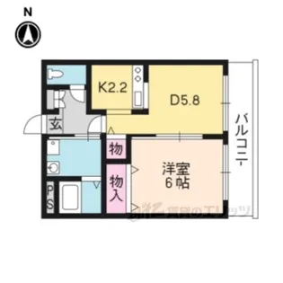 ヴィラージュはんのきばら【2階】の間取り
