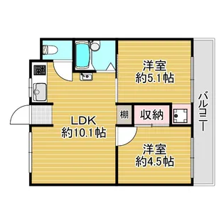 リアライズ玉出【7階】の間取り