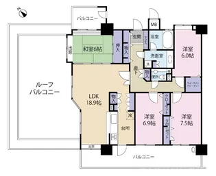 アプローズ筑紫丘南【8階】の間取り