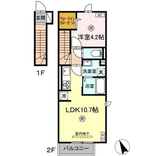 アプロディール【2階】の間取り