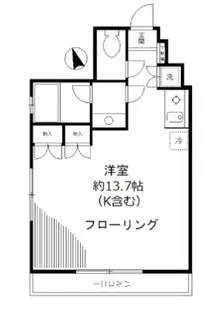 麻布イーストコート【4階】の間取り