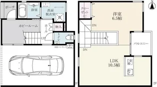 プレミアムガレージ高木瀬の間取り