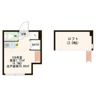 マルシエール西早稲田【1階】の間取り