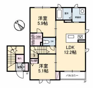 アジュールEbisu【2階】の間取り