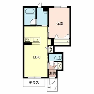 カーサグラスシュデステC【1階】の間取り