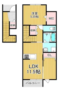 コンフォース四倉【2階】の間取り