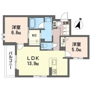 ルクセール タカバ【3階】の間取り