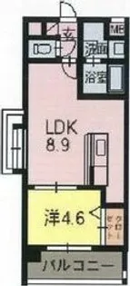 ビュークレスト京町【5階】の間取り