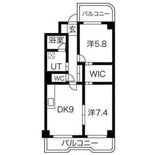 南海グランドコート我孫子【4階】の間取り