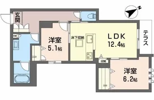 シャーメゾン カレ リアンジュ【1階】の間取り