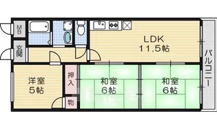 西尾ハイツ【3階】の間取り