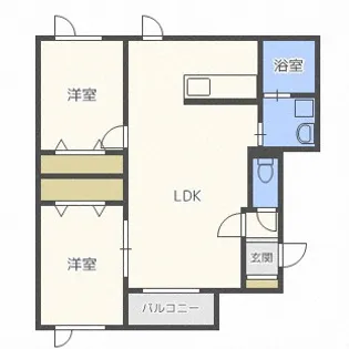 クレシオ弐番館【1階】の間取り