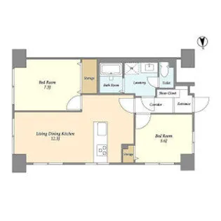 ロイヤルキャステージ恋ヶ窪【2階】の間取り