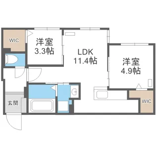 ラグランジュ円山【2階】の間取り