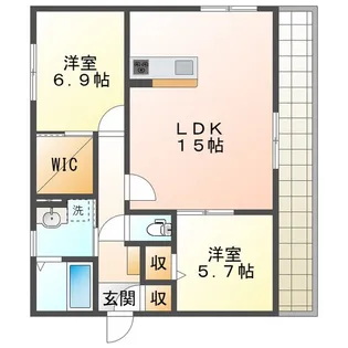 ブラウンヒル大谷【1階】の間取り