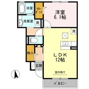 ヴィラ ウィステリア 神埼 A棟【1階】の間取り