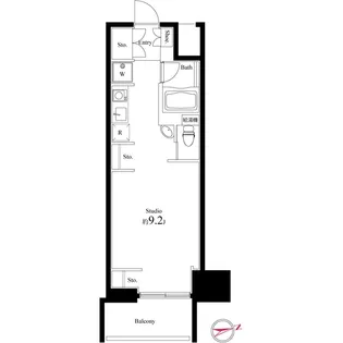 スクエアガーデン池袋【7階】の間取り