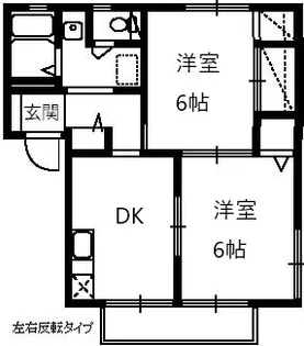 西中央ハイツII A【2階】の間取り