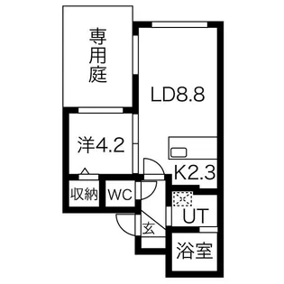 ヴィラアーバーナ桑園【4階】の間取り