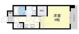 Rupieレジデンス渡辺通【6階】の間取り